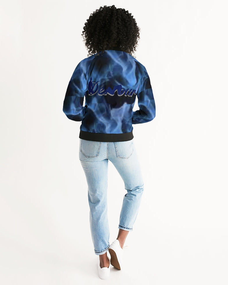 "Don't Leave Me Blue" Collection Women's Bomber Jacket