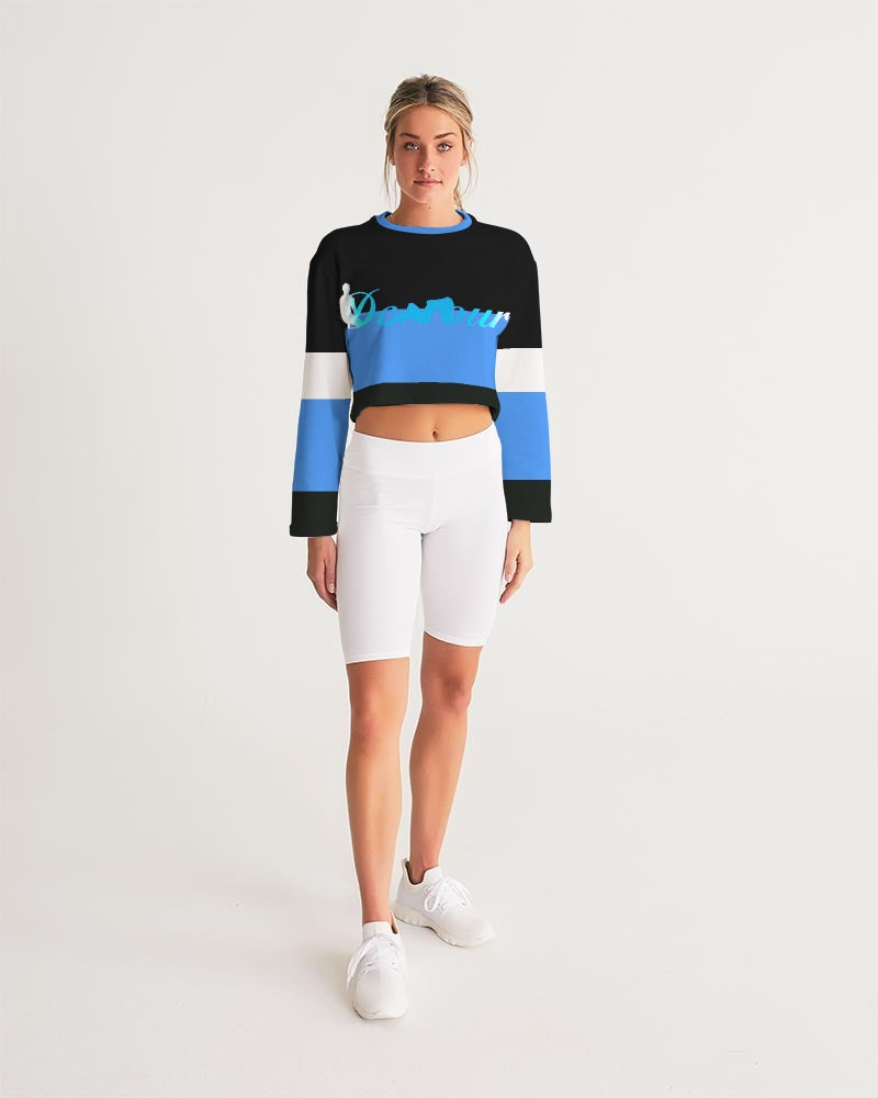 "Black Out" Collection Women's Cropped Sweatshirt