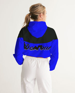 "Don't Leave Me Blue" Collection Women's Cropped Windbreaker