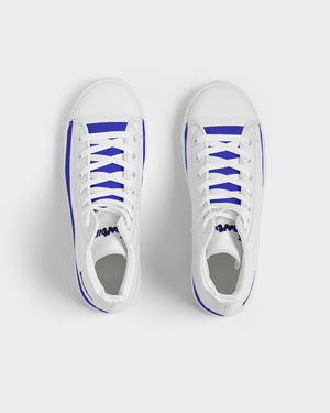 "Don't Leave Me Blue" DeVour The Moment Women's Hightop Canvas Shoe