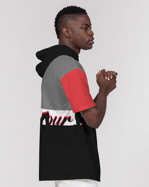 "Black Out" Collection Men's Premium Heavyweight Short Sleeve Hoodie