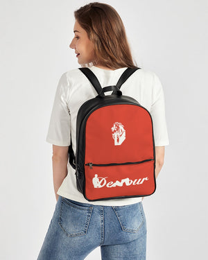 "Red Hot With Passion" Collection Classic Faux Leather Backpack