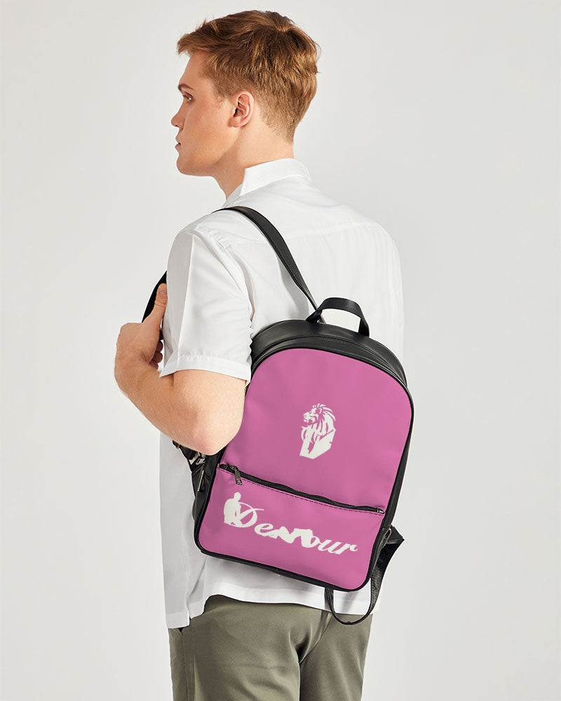 "Bubblegum Pink" Collection Classic Faux Leather Backpack