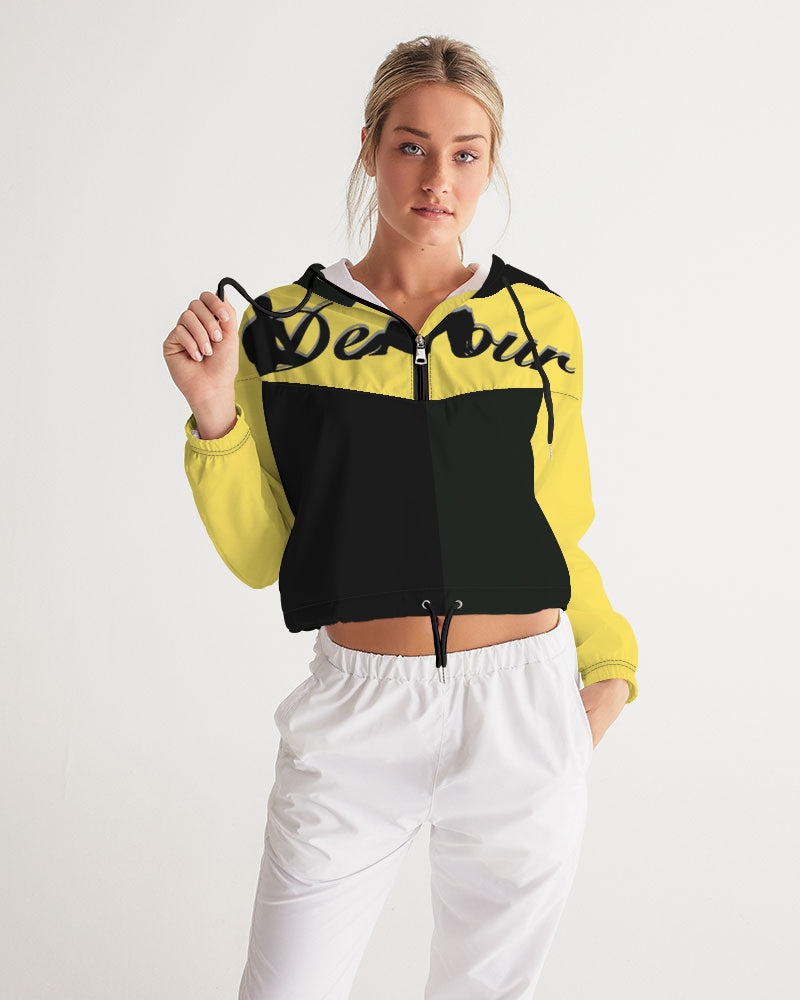 "Melo Yellow" Collection Women's Cropped Windbreaker