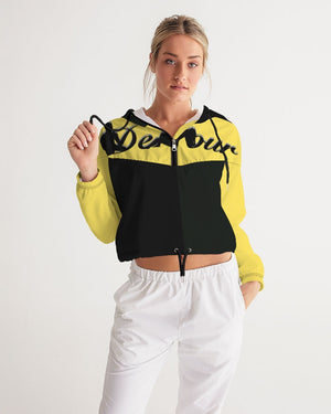 "Melo Yellow" Collection Women's Cropped Windbreaker