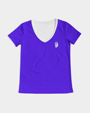 "Purple Royalty" Collection Women's All-Over Print V-Neck Tee