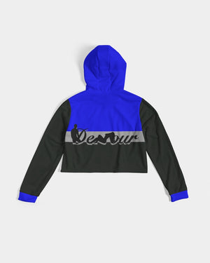 "Don't Leave Me Blue" Collection Women's Cropped Hoodie