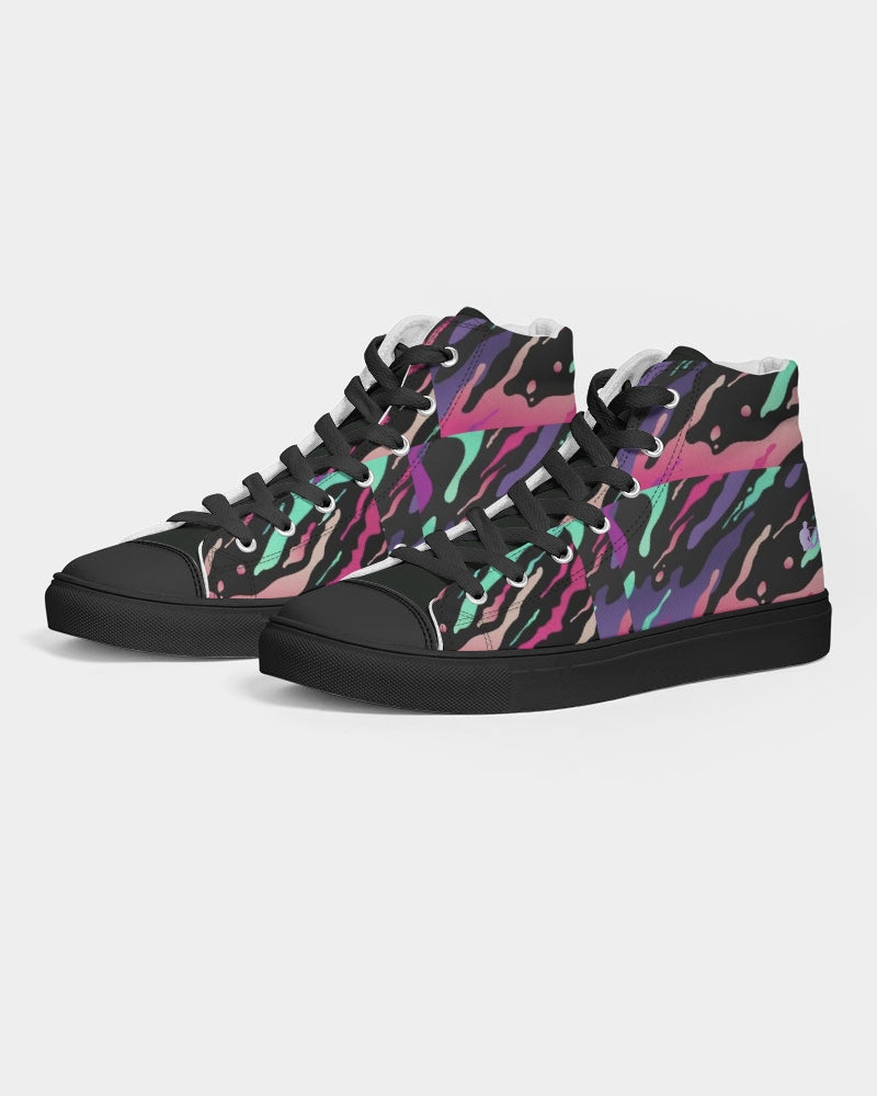 "Purple Royalty" Collection Women's Hightop Canvas Shoe - Black