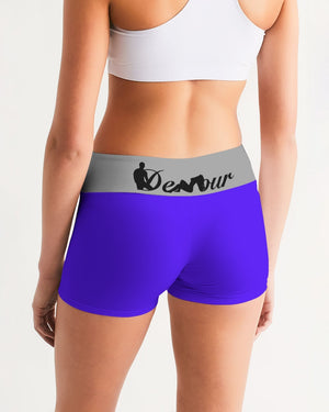 "Purple Royalty" Collection Women's Mid-Rise Yoga Shorts