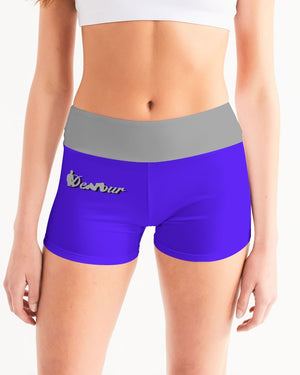 "Purple Royalty" Collection Women's Mid-Rise Yoga Shorts