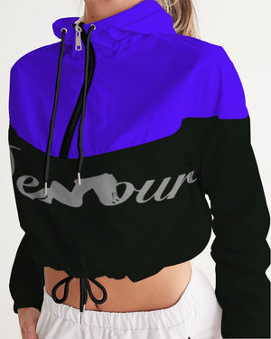 "Purple Royalty" Collection Women's Cropped Windbreaker