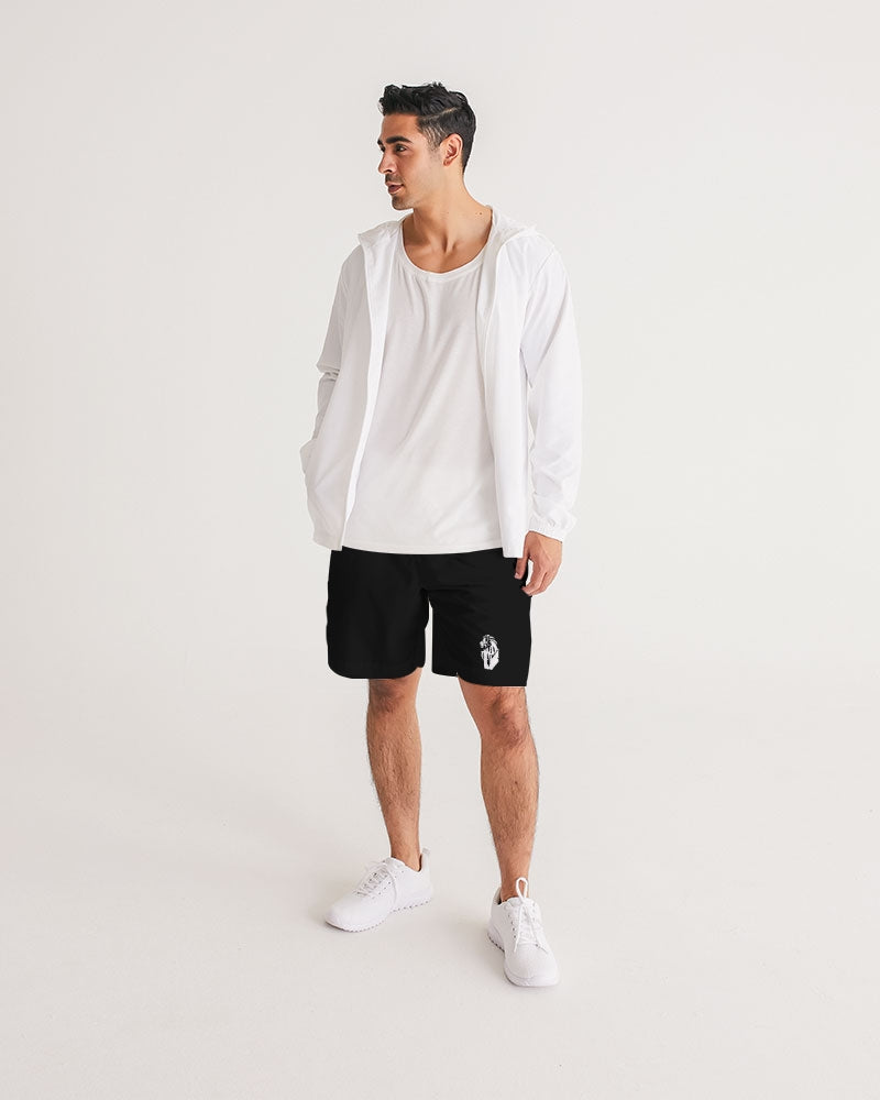 "Black Out" Collection Men's All-Over Print Jogger Shorts