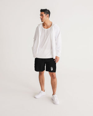 "Black Out" Collection Men's All-Over Print Jogger Shorts