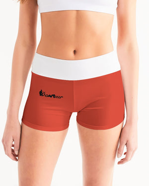 Red Zone Women's Mid-Rise Yoga Shorts