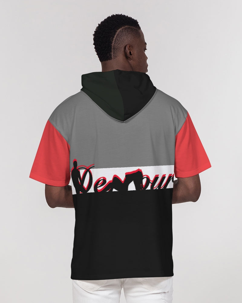 "Black Out" Collection Men's Premium Heavyweight Short Sleeve Hoodie