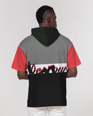 "Black Out" Collection Men's Premium Heavyweight Short Sleeve Hoodie