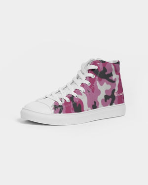 "Bubble Gum Pink" Women's Hightop Canvas Shoe