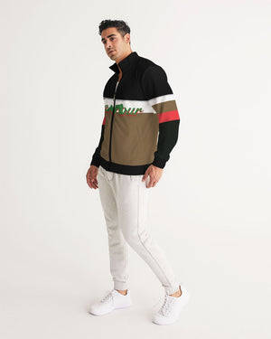 say in red Men's Track Jacket