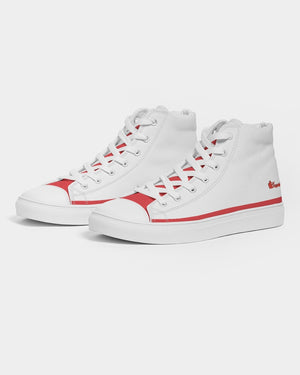 "Red Hot With Passion" DeVour The Moment Women's Hightop Canvas Shoe