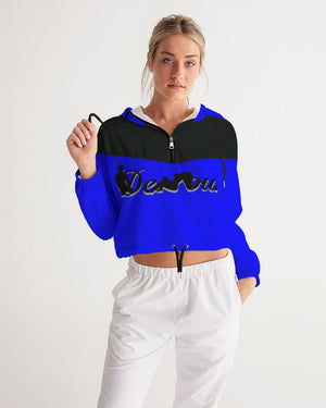 "Don't Leave Me Blue" Collection Women's Cropped Windbreaker