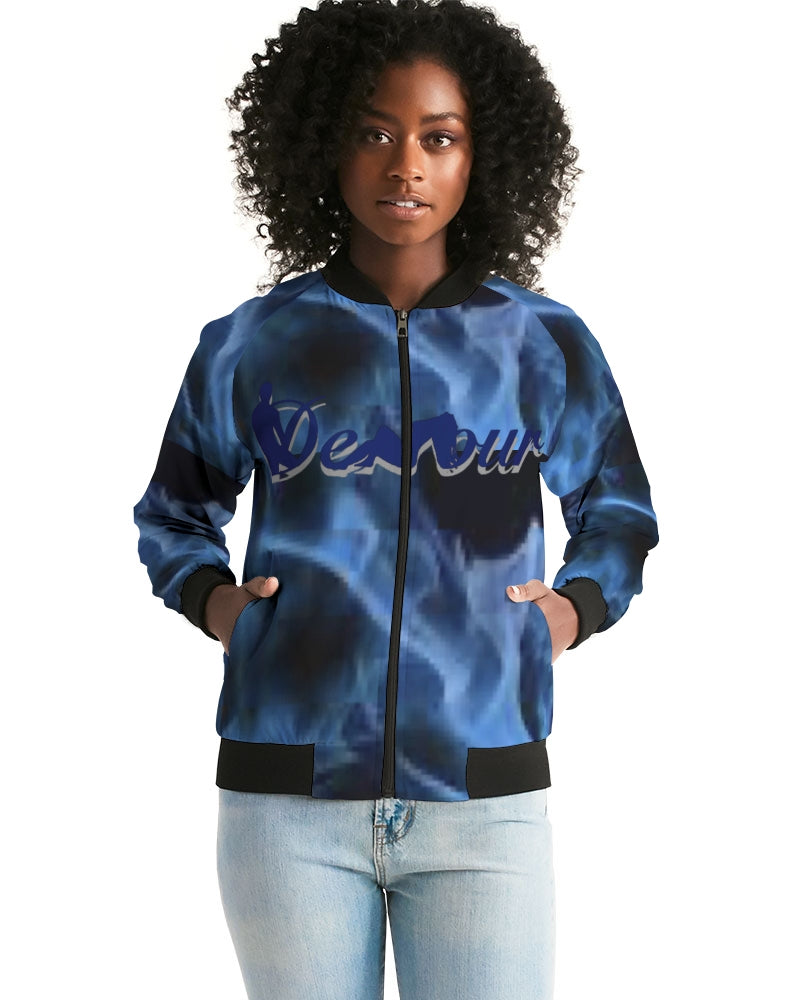 "Don't Leave Me Blue" Collection Women's Bomber Jacket