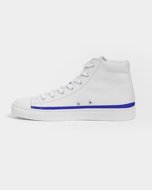 "Don't Leave Me Blue" DeVour The Moment Women's Hightop Canvas Shoe