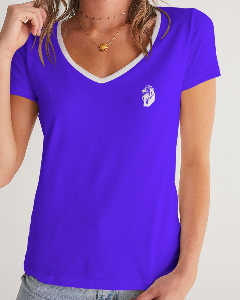 "Purple Royalty" Collection Women's All-Over Print V-Neck Tee