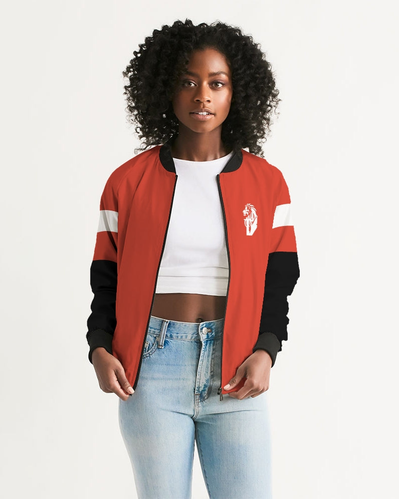 "Red Hot With Passion" Collection Women's All-Over Print Bomber Jacket