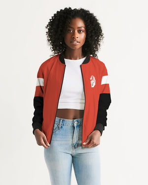 "Red Hot With Passion" Collection Women's All-Over Print Bomber Jacket