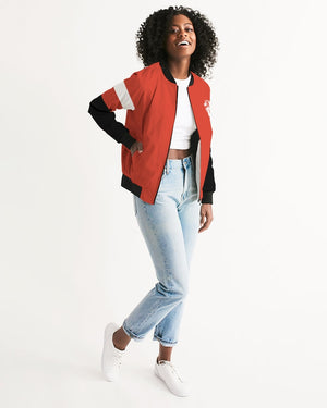 "Red Hot With Passion" Collection Women's All-Over Print Bomber Jacket