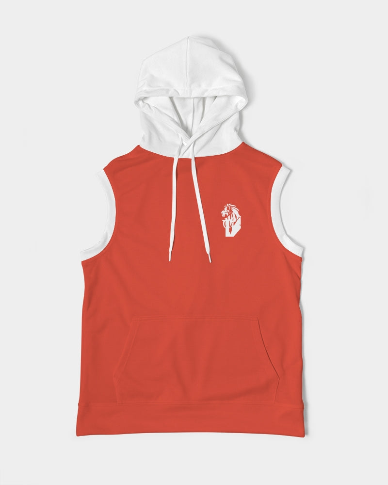 "Red Hot With Passion" Collection Men's All-Over Print Heavyweight Sleeveless Hoodie