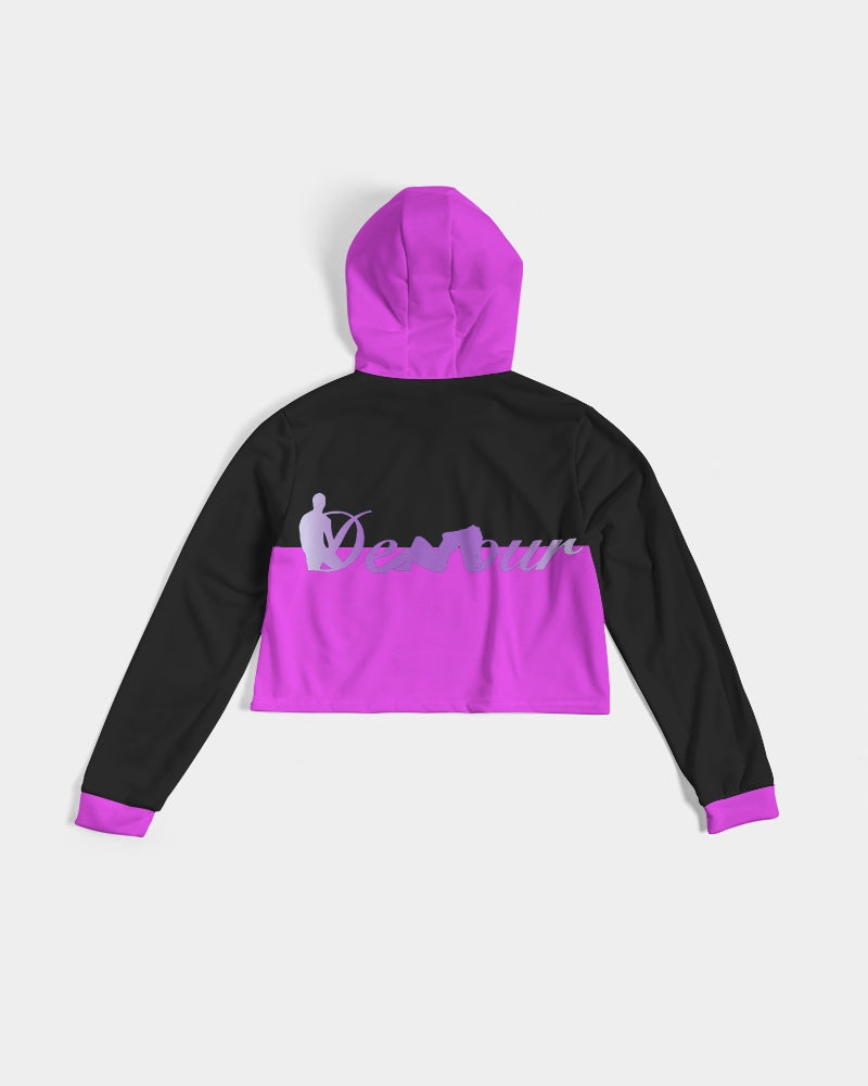 "Black Out" Collection Women's Cropped Hoodie