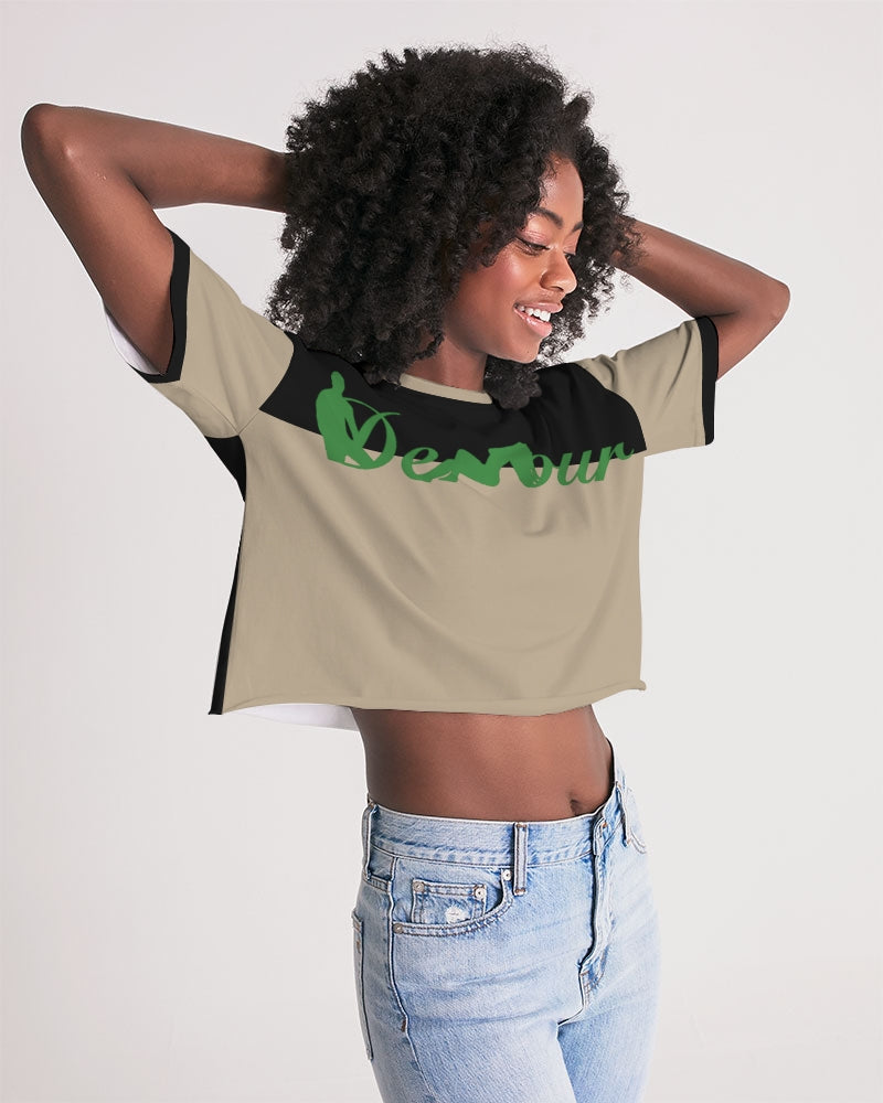 "Black Out" Collection Women's Lounge Cropped Tee