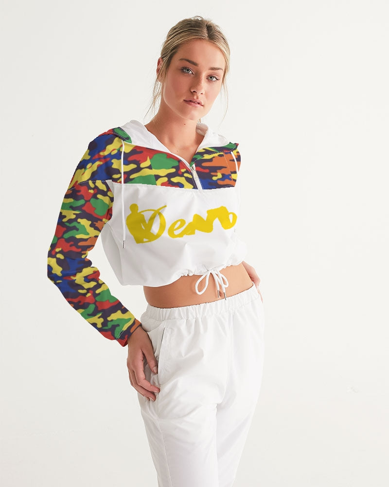 "Melo Yellow" Women's Cropped Windbreaker