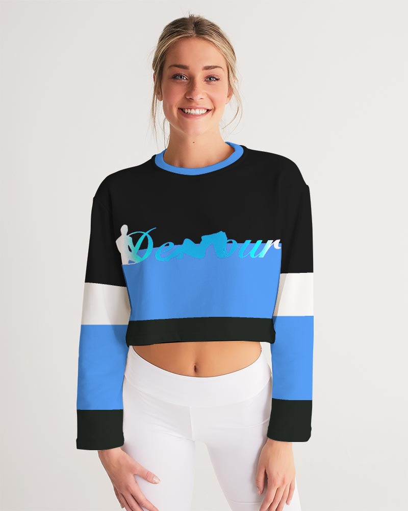 "Black Out" Collection Women's Cropped Sweatshirt