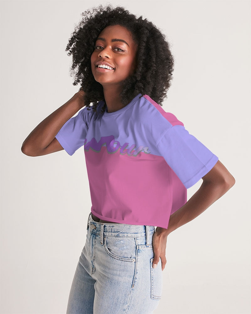 "Bubblegum Pink" Collection Women's Lounge Cropped Tee