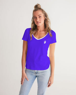 "Purple Royalty" Collection Women's All-Over Print V-Neck Tee