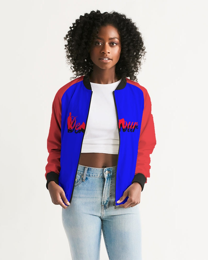 "Don't Leave Me Blue" Collection Women's Bomber Jacket