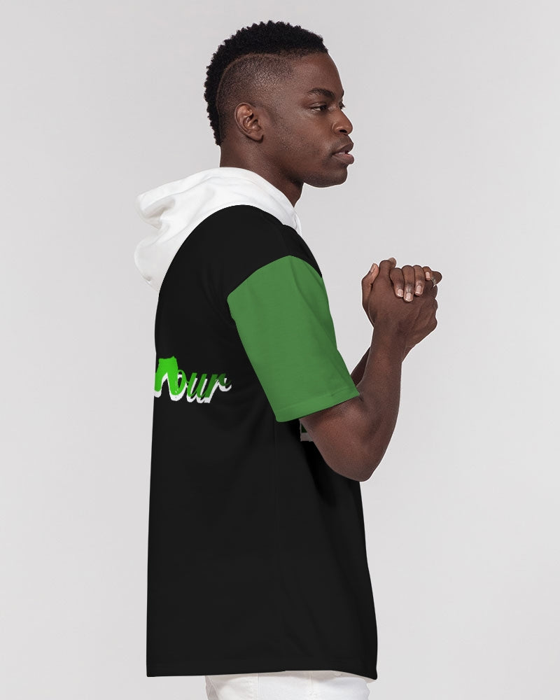 "Black Out" Collection Men's Premium Heavyweight Short Sleeve Hoodie
