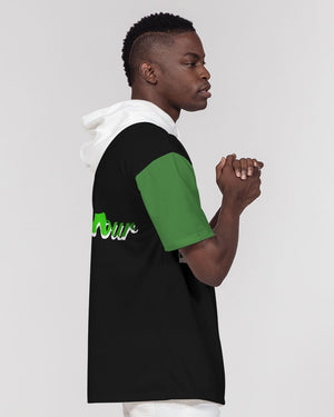 "Black Out" Collection Men's Premium Heavyweight Short Sleeve Hoodie