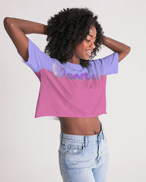 "Bubblegum Pink" Collection Women's Lounge Cropped Tee