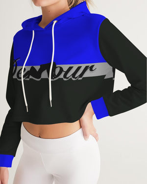 "Don't Leave Me Blue" Collection Women's Cropped Hoodie