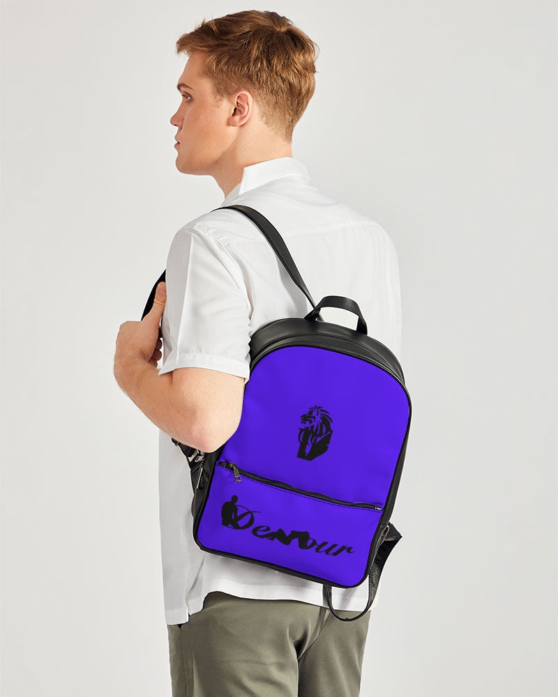 "Purple Royalty" Collection Classic Faux Leather Backpack