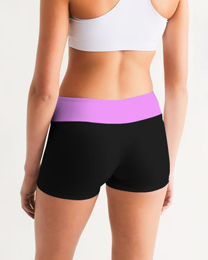 "Black Out" Collection Women's Mid-Rise Yoga Shorts