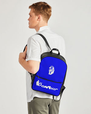 "Don't Leave Me Blue" Collection Classic Faux Leather Backpack