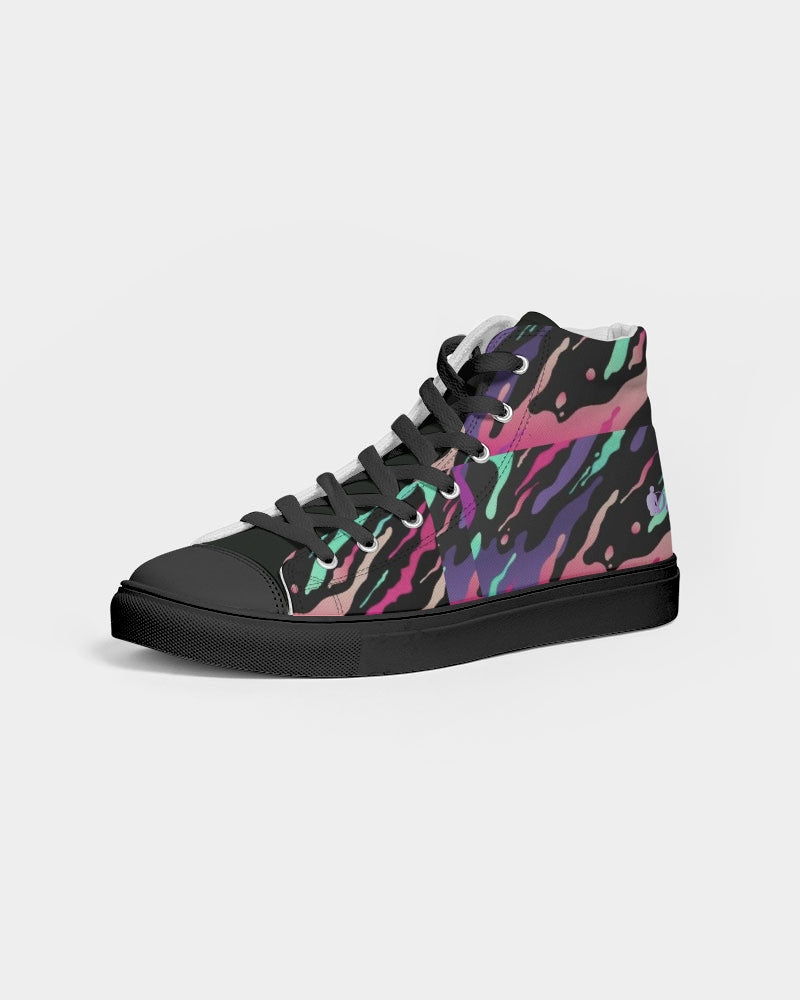 "Purple Royalty" Collection Women's Hightop Canvas Shoe - Black