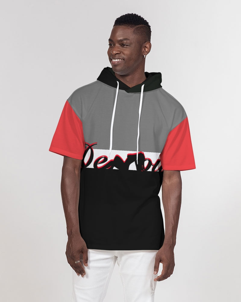 "Black Out" Collection Men's Premium Heavyweight Short Sleeve Hoodie
