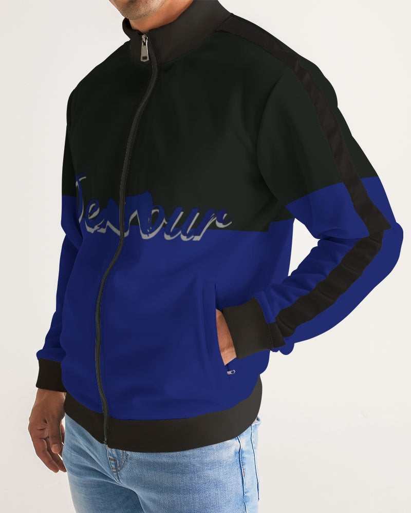 "Black Out" Collection Men's Stripe-Sleeve Track Jacket