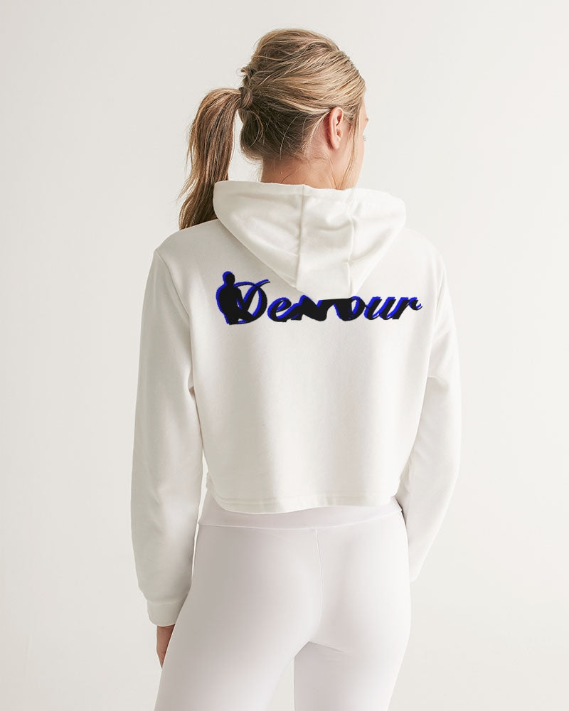 "Don't Leave Me Blue" DeVour The Moment Women's Cropped Hoodie