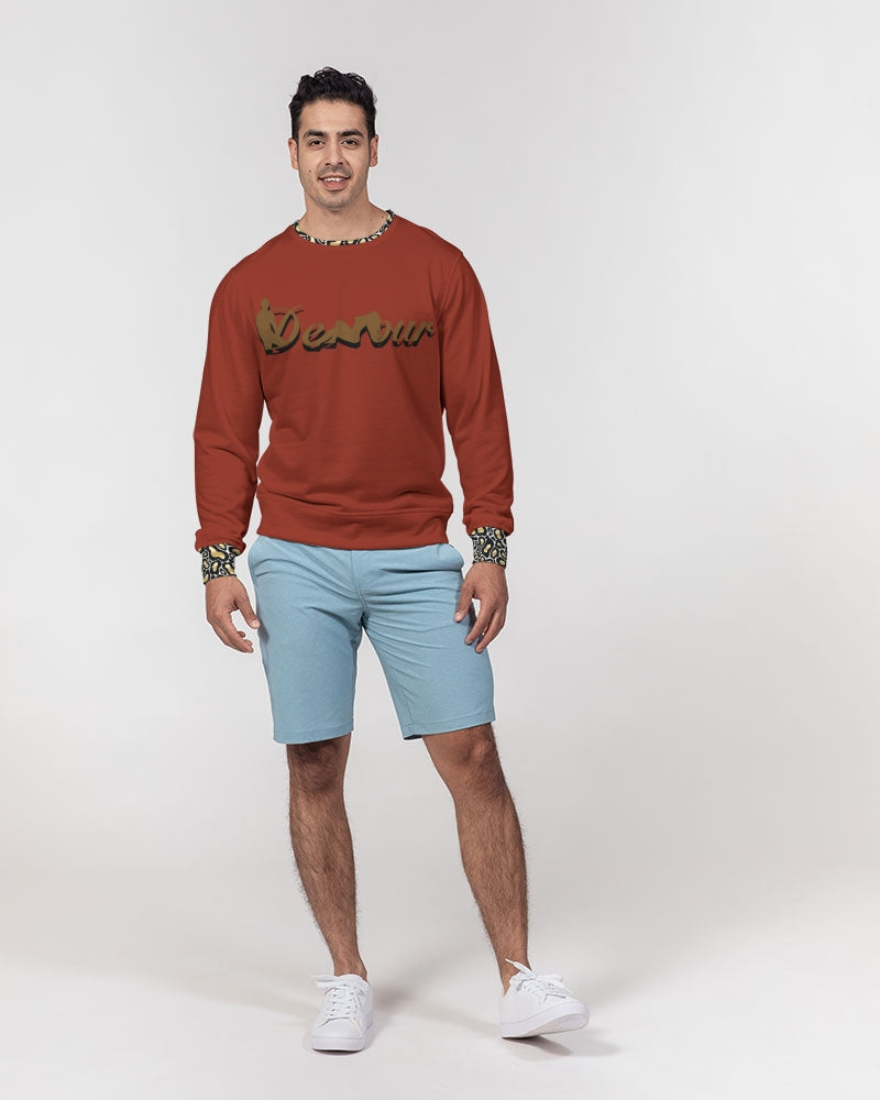 "Red Hot With Passion" Collection Men's Classic French Terry Crewneck Pullover